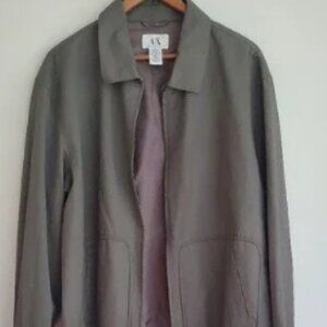 Armani Exchange vintage army green light zip up men's jacket size XL